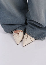 LACE-UP KITTEN HEELS