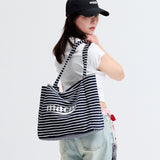 HOLIDAY STRIPE TERRY BAG