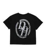 ダブルラインスタックロゴクロップTシャツ