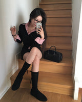 [BELLIDE MADE] ミュートVネックロングスリーブカーディガン