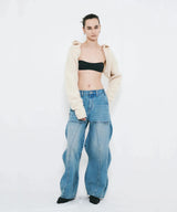 WAVE DENIM PANTS