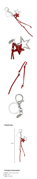 Star Red Tessle Keychain