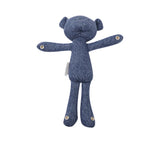 13DE MARZO Bear Denim Jacket Tote Bag Blue