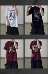 タッチグラフィックオーバーサイズハーフTシャツ