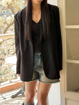 Classic single over fit blazer(2color)