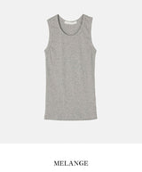 [U-BASIC] Basic U-neck Merryyas Ribbed Sleeveless