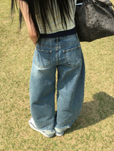 カービークラックカーブドデニムパンツ (1c)