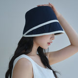 コントラストライン ムーンバケットハット(Navy)