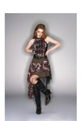 2025 Spring/Summer New Leopard Print Double Mesh Splicing Sleeveless Tank Top