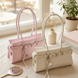 Ballet-core Baguette Shoulder Tote Bag