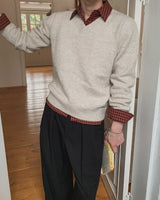 Lido Wool V-neck Crop Knit