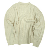 Usual Round Cable Knit - 5COLOR