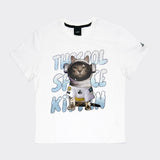 Space kitten short sleeve T-shirts(Standard fit) White