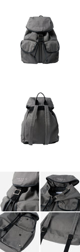 24FW ベーシックロゴ トライアングルポケット バックパック カーキ