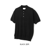 ウォッシャブルカラーショートスリーブニット (14color)