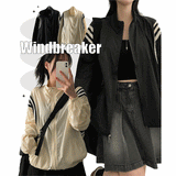 Flo high-neck string coloring nylon summer windbreaker