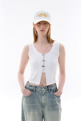 CINDY SLEEVELESS TOP SET / WHITE