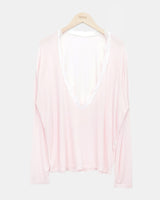 Tenber V-Neck Lace Long Sleeve T-Shirt