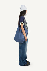 Brushed Slub Wide Denim Pants