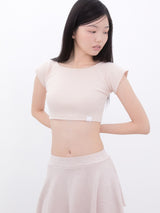 Stripe Raglan Crop Top(PINK)