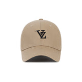 3D Monogram logo over fit ball cap BEIGE
