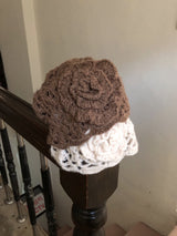 Flower knitted beanie