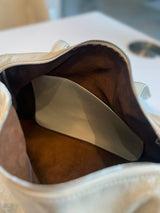 cowhide shoulder bag IVORY
