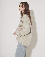 SNOW LEOPARD PRINT SWEATSHIRT [brushed] [BEIGE]