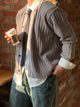 Ribbed Cropped Cardigan
