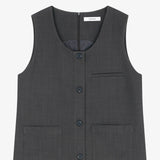 Button Pocket One piece Grey