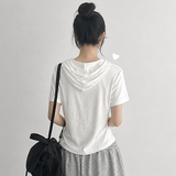 ファイン Vネック バートン フーデッド ショートスリーブ Tシャツ (3 colors)