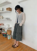 Attle Summer See-Through Flower Cardigan