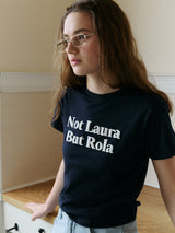 ROLA ロゴ グラフィック Tシャツ ネイビー