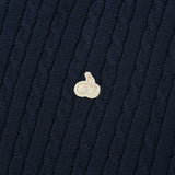 KIRSH PLAIN LINE POINT CABLE KNIT [NAVY]