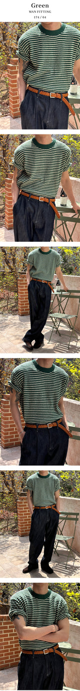 [S/S] Stripe boucle half knit(4color)
