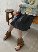 Dunkey Shirring Wrap Midi Skirt