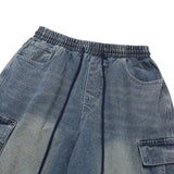 Shadow Denim Cargo Bermuda Shorts (2 Colors)