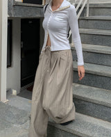 Stripe strap slacks