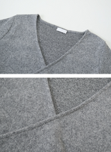 LP Cozy V-neck Wrap Knit (3color)