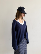 deep v neck loose T 