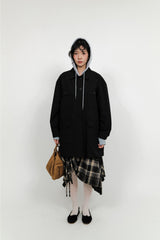Single collar utility half coat (2color)