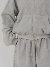 エッセンシャルフリースジップアップセットトップ