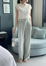 Light Cool Pintuck Wide Slacks