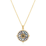 ゴールドAstrolabe 925シルバー+ 14KゴールドメッキネックレスN061-07G