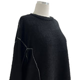 Depth Outline Overfit Terry Stitch Long Sleeve Knit (2 colors)