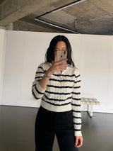 LMN バランケーブルダナナセミジップアップニット ウィメンズバージョン (3 colors)