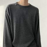 EGENダイアゴナル ジッパー インシジョン ロングスリーブ Tシャツ