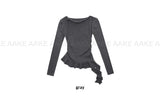 FRILL DROP OFF-SHOULDER TOP
