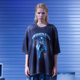 スペースムードウォッシングTシャツ　ブラック