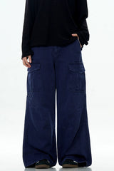 Textured Multi-Pocket Cargo Pants